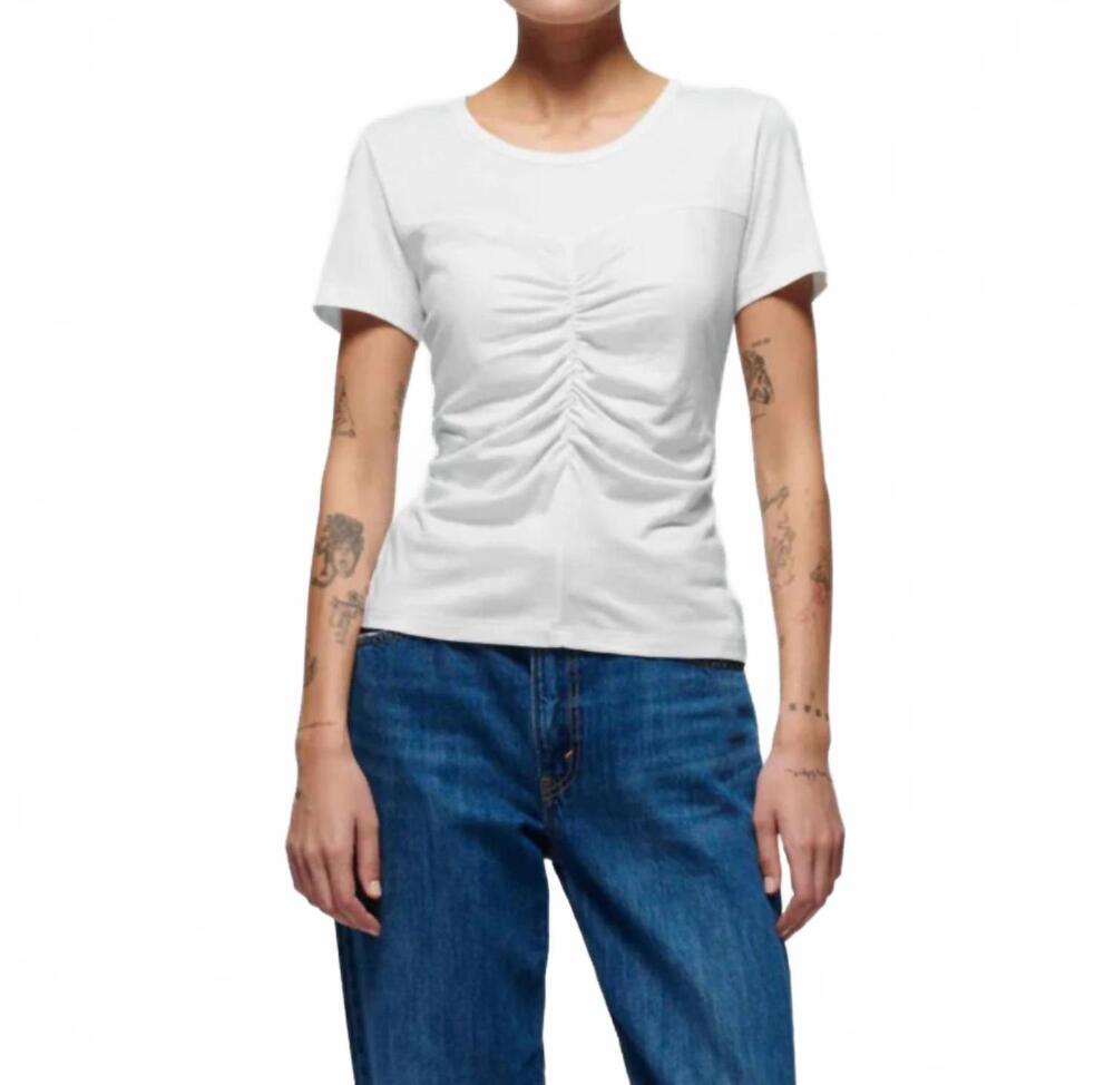 NEW NATION LTD alina short sleeve tee in white